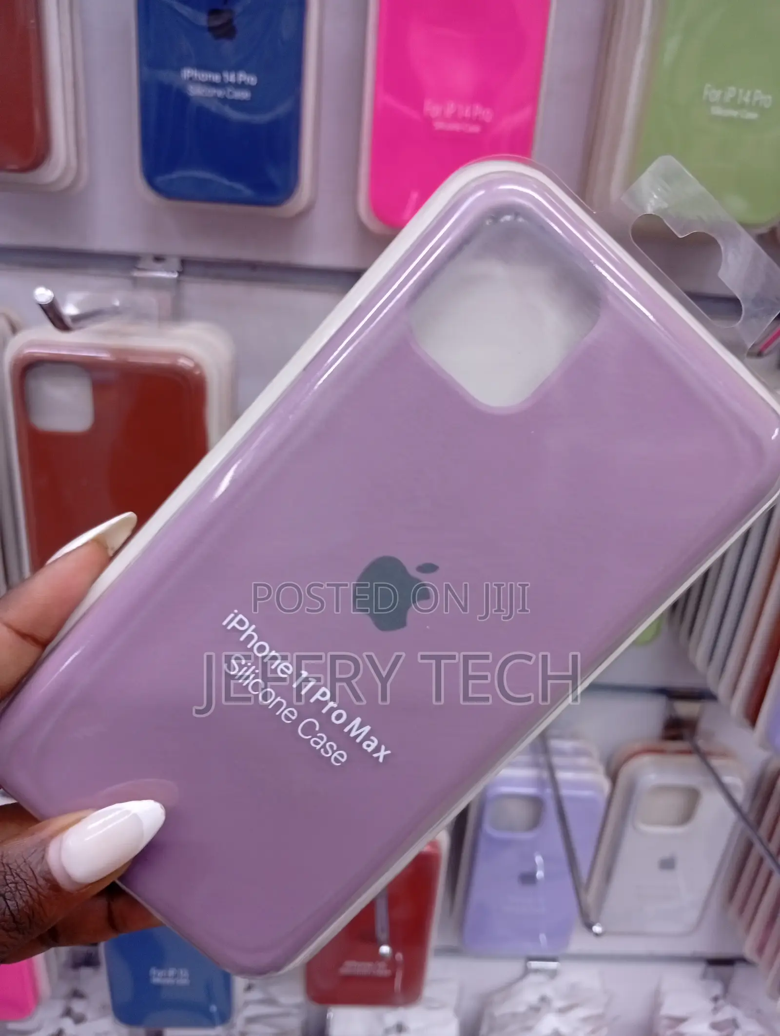 Generic Purple Silicone Protective Case for an iPhone 11 Pro Max.