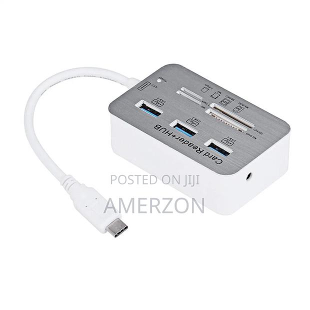 Aluminum 3 Port Usb 3.0 Hub Ms Sd M2 Tf Multi-in-1 Memory Card