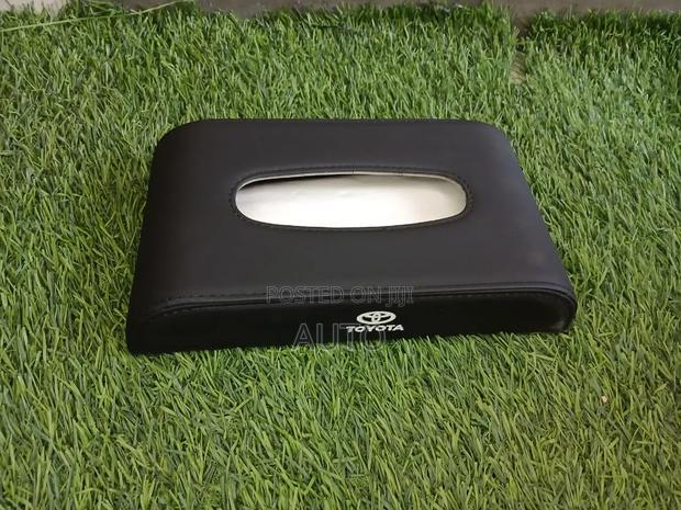 Toyota Car Tissue Box Holder – Premium Leather Interior Organizer