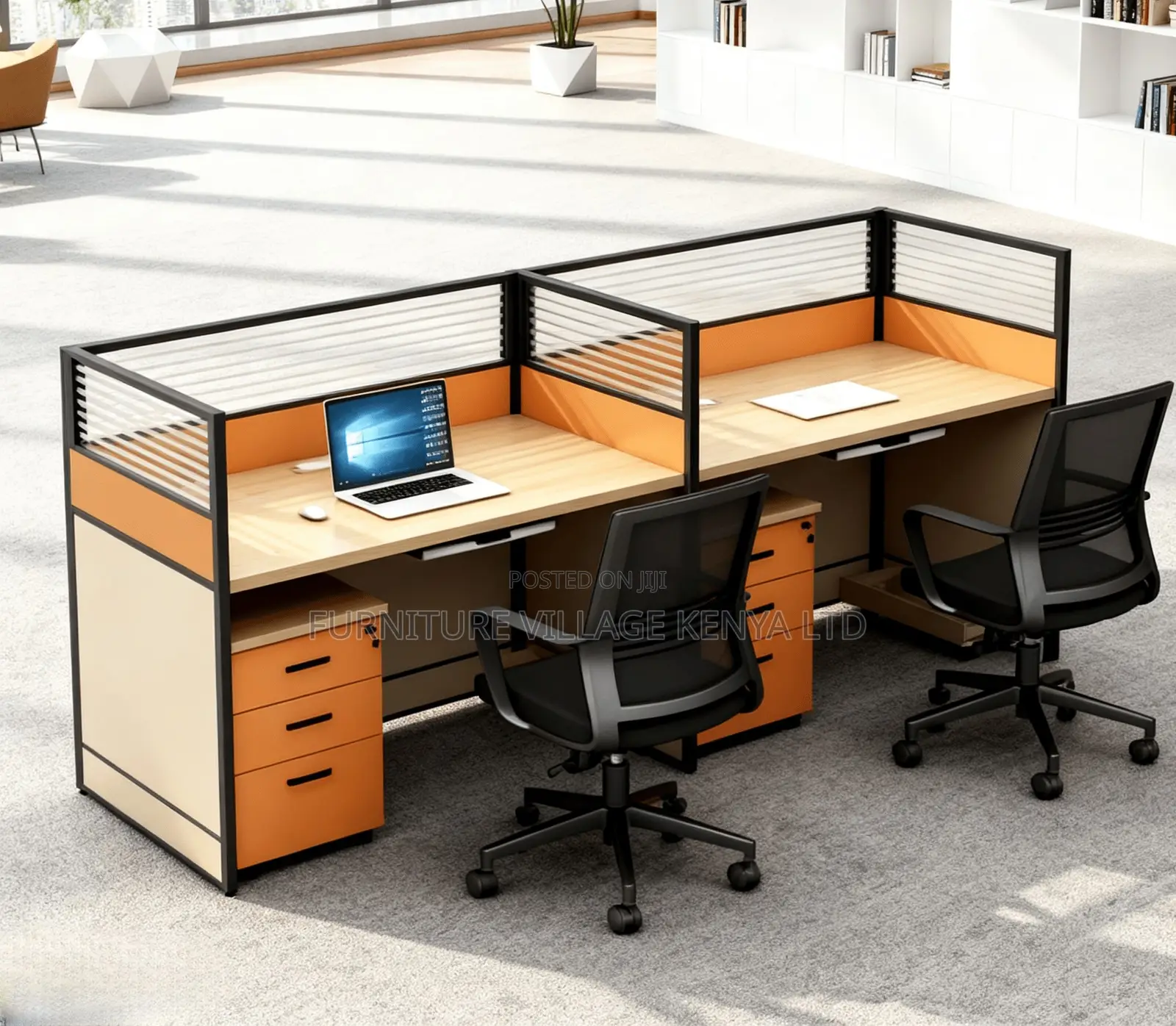 Office Workstation; 2-Way Workstation 2.4m X 0.6m