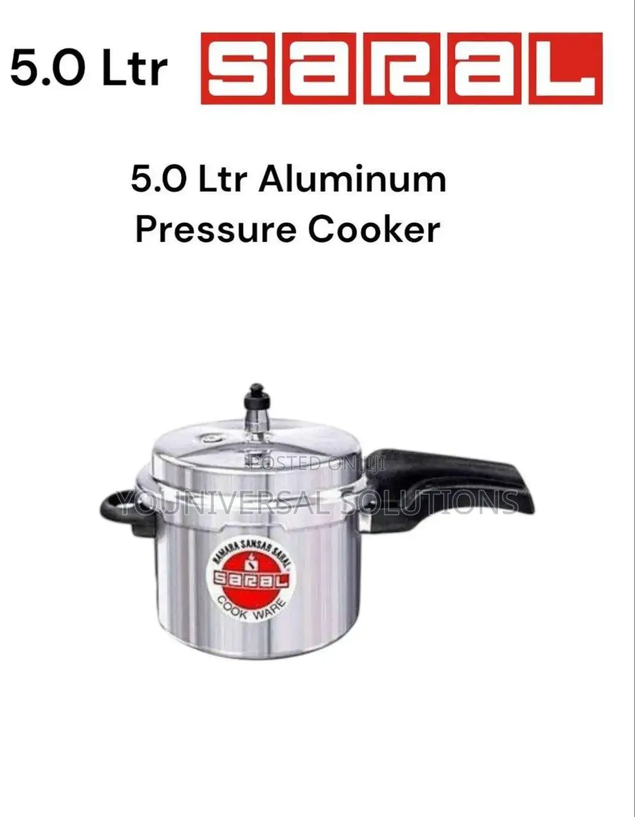 High Quality Saral Pressure Cookers 5litres