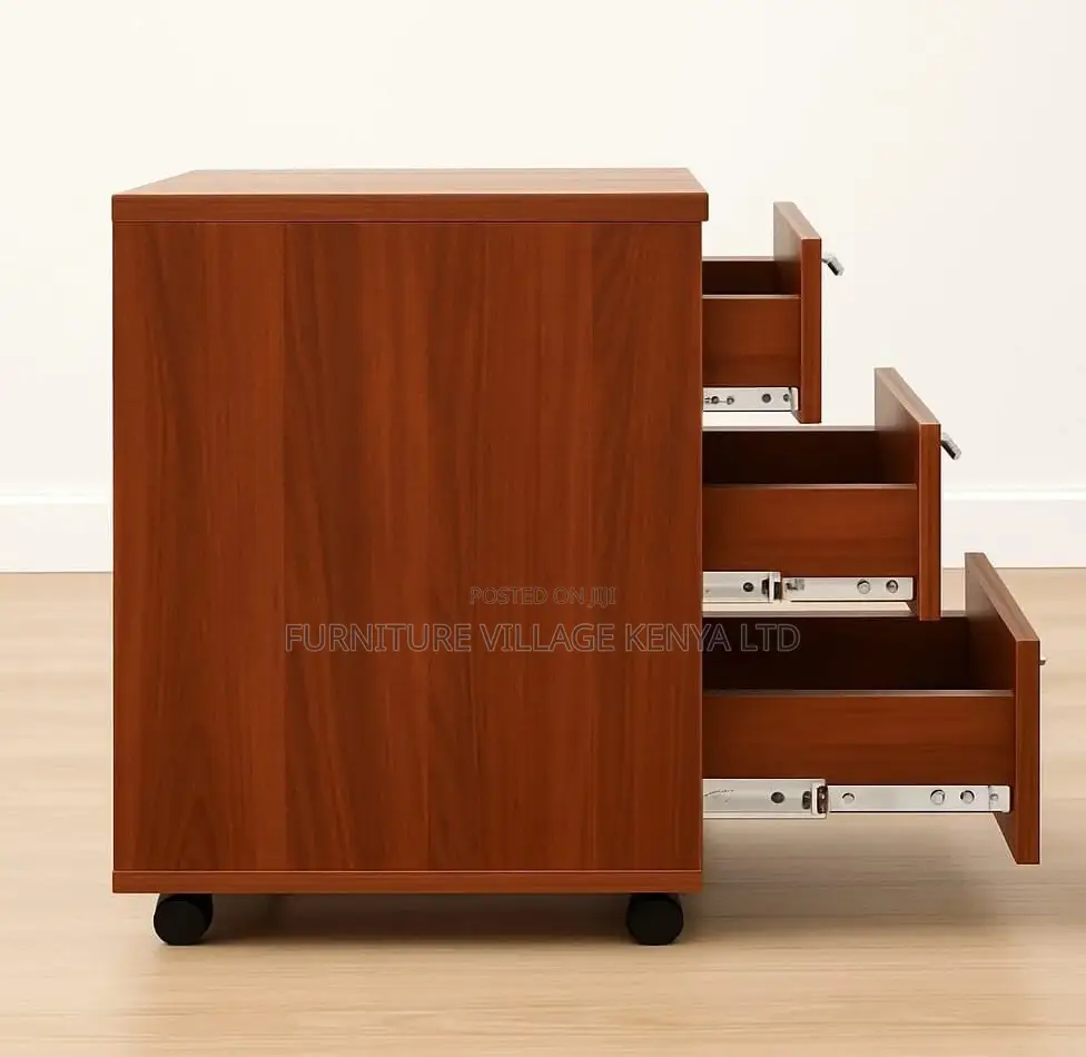 Office Cabinet; 3-Drawer Wooden Filing Storage Unit