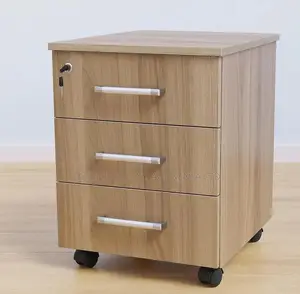 Office Cabinet; 3-Drawer Wooden Filing Storage Unit