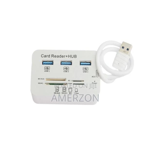 Aluminum 3 Port Usb 3.0 Hub Ms Sd M2 Tf Multi-in-1 Memory Card Reader