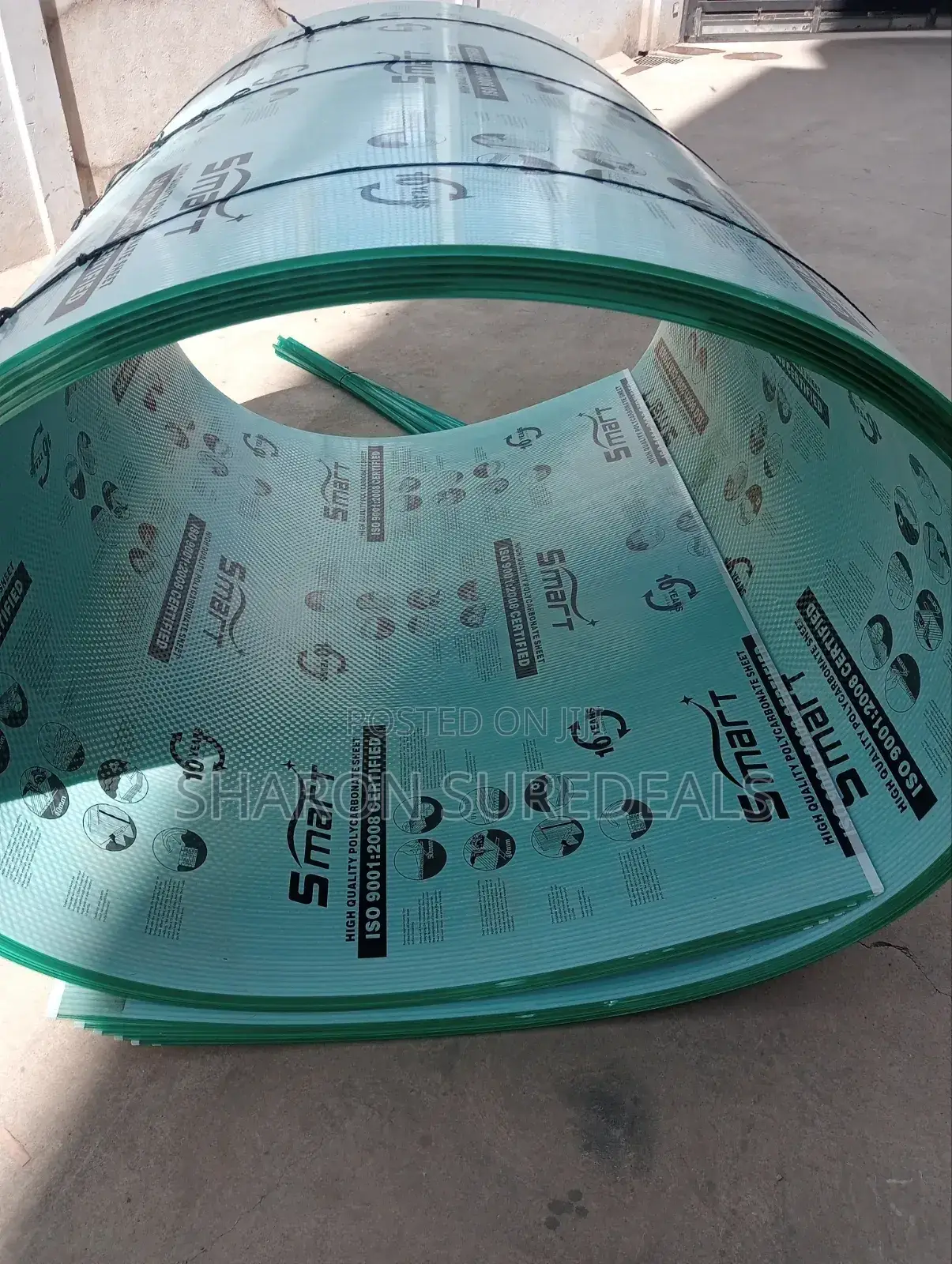 Hollow Polycarbonate Sheet 8mm Green