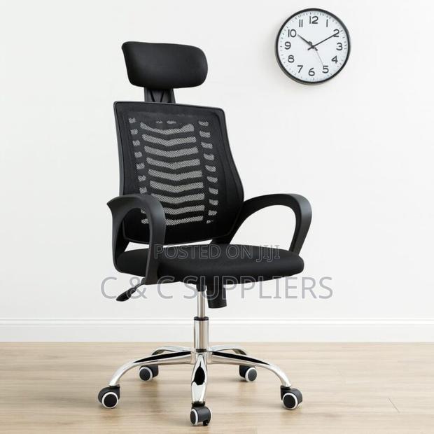 High-Back Ergonomic Headrest Office Seat