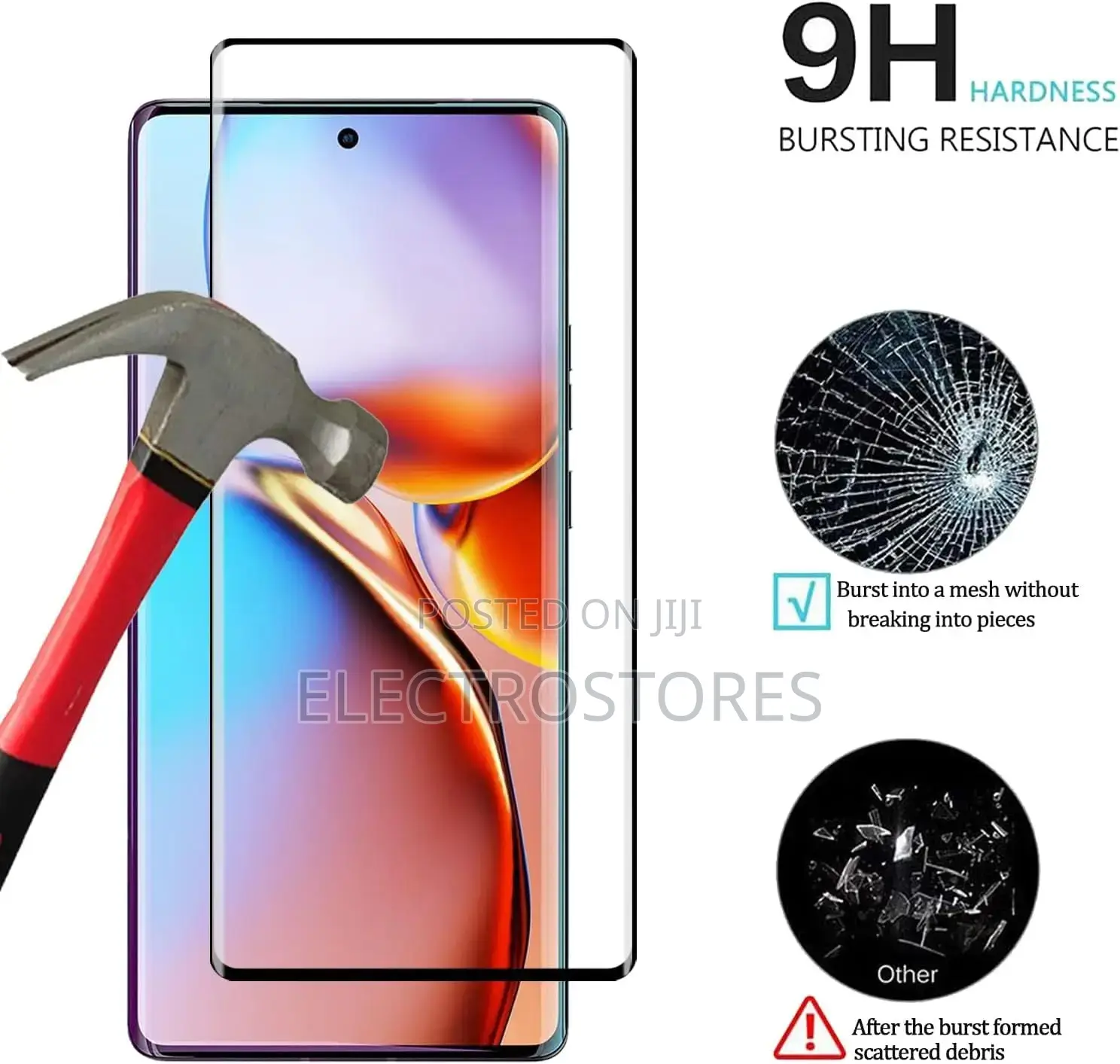 Spark 40 Pro+ Curved Full Glue Tempered Glass Screen Protector