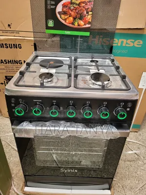 Syinix 60 by 60 Cooker 3+1 Electric Hotplate Hotplate and Jet Valve