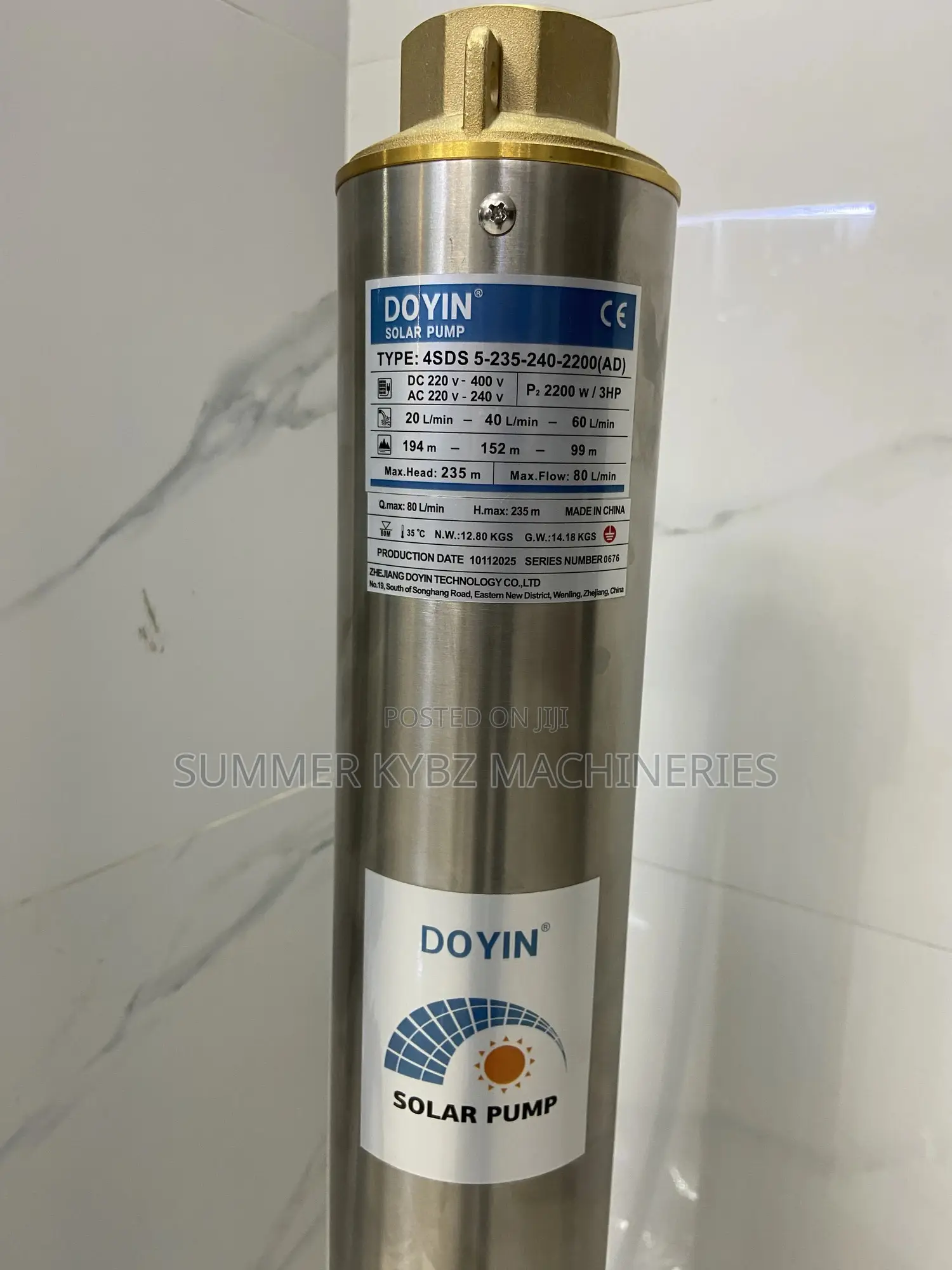 Heavy Duty Doyin Hybrid Pump Ac/Dc 2200w