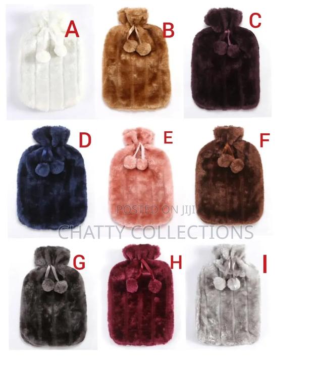 2 Litres Hot Water Bottles With Faux Fleece Cover