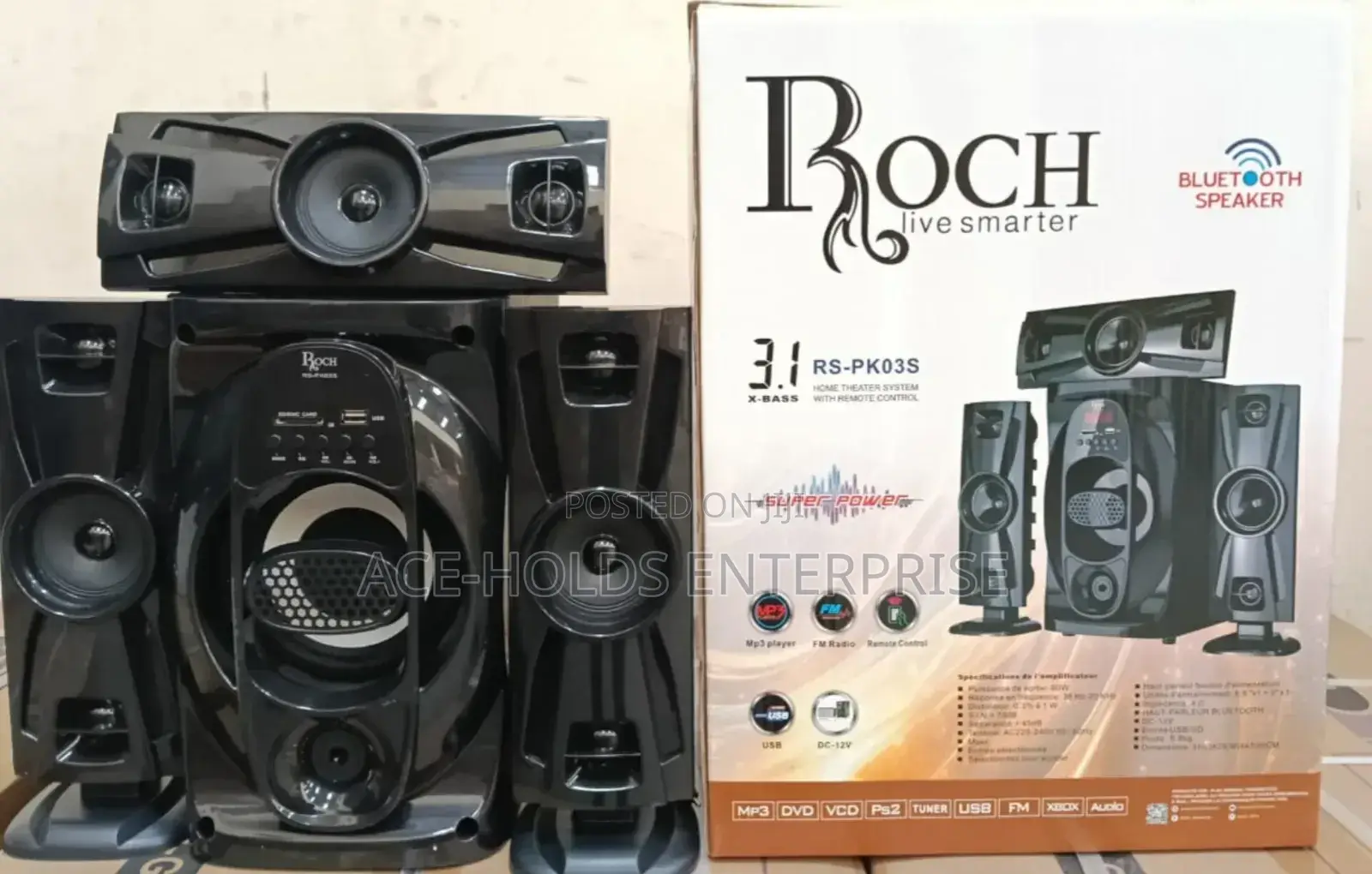 Roch 3.1ch Hometheater Multimedia Speaker System With Bt Connectivity