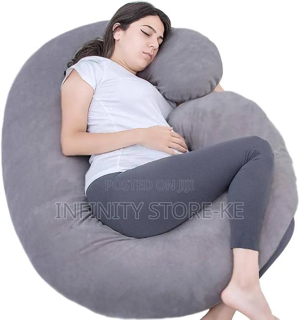 Grey C - Shaped Pregnancy Pillow