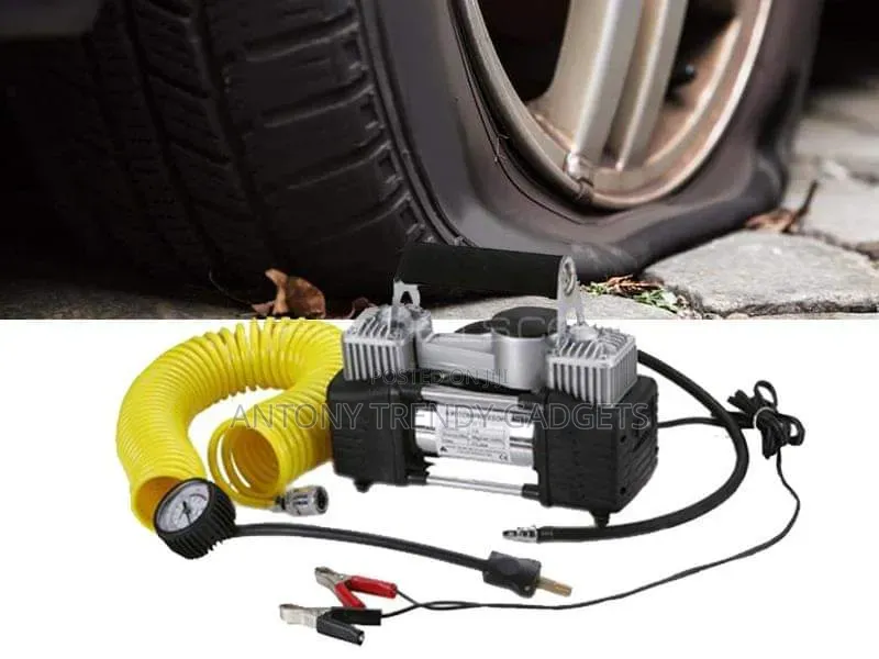 Portable Car Tyre Inflator / Air Compressor – Heavy Duty 12v Pump