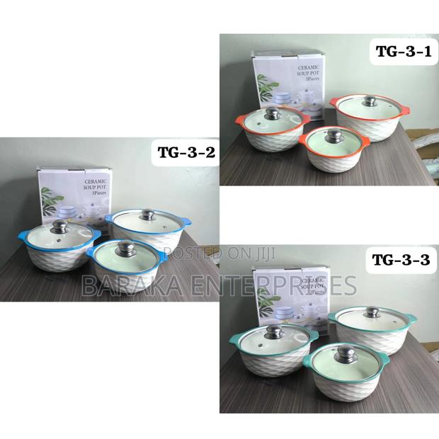 *3 Pc Ceramic Serving Bowls Tg-3-1/2/3