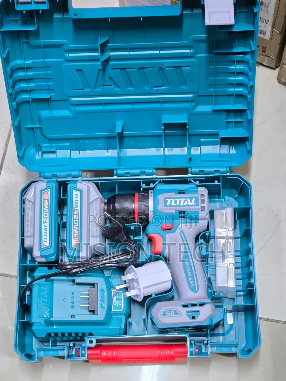 Total 50nm Compact Brushless Drill 20v 