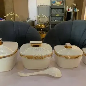 Square Gold Hot Pot Set of 4 - Jf