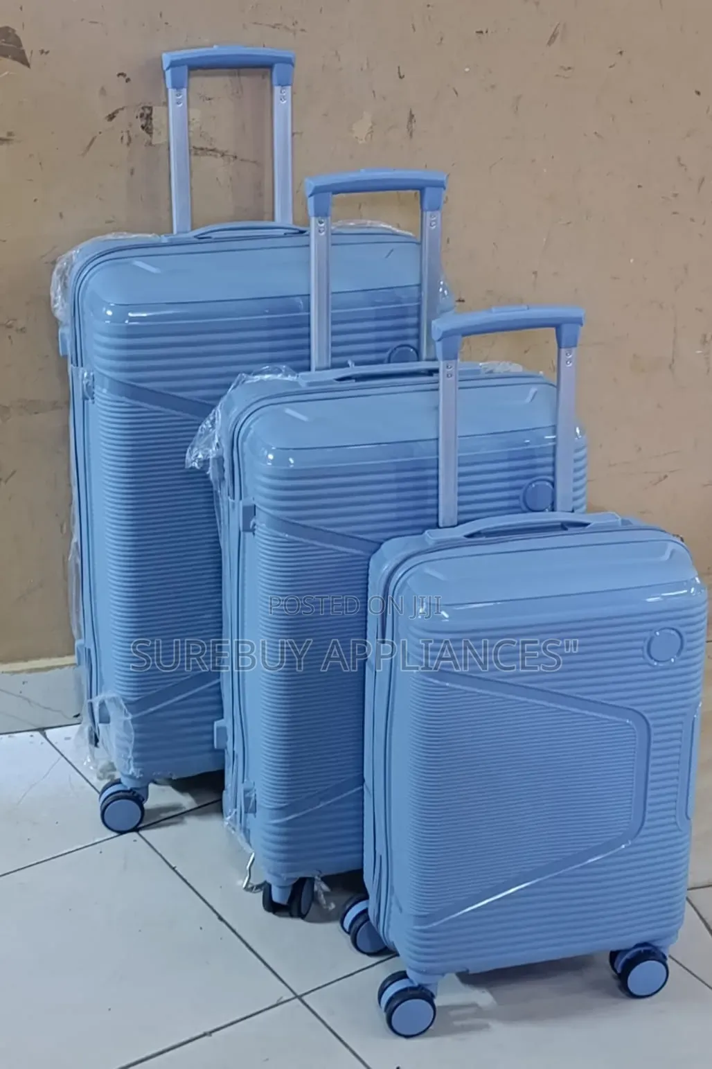 Unbreakable Pp Suitcase 3 in 1 Durable Hard Shell Travel Luggage