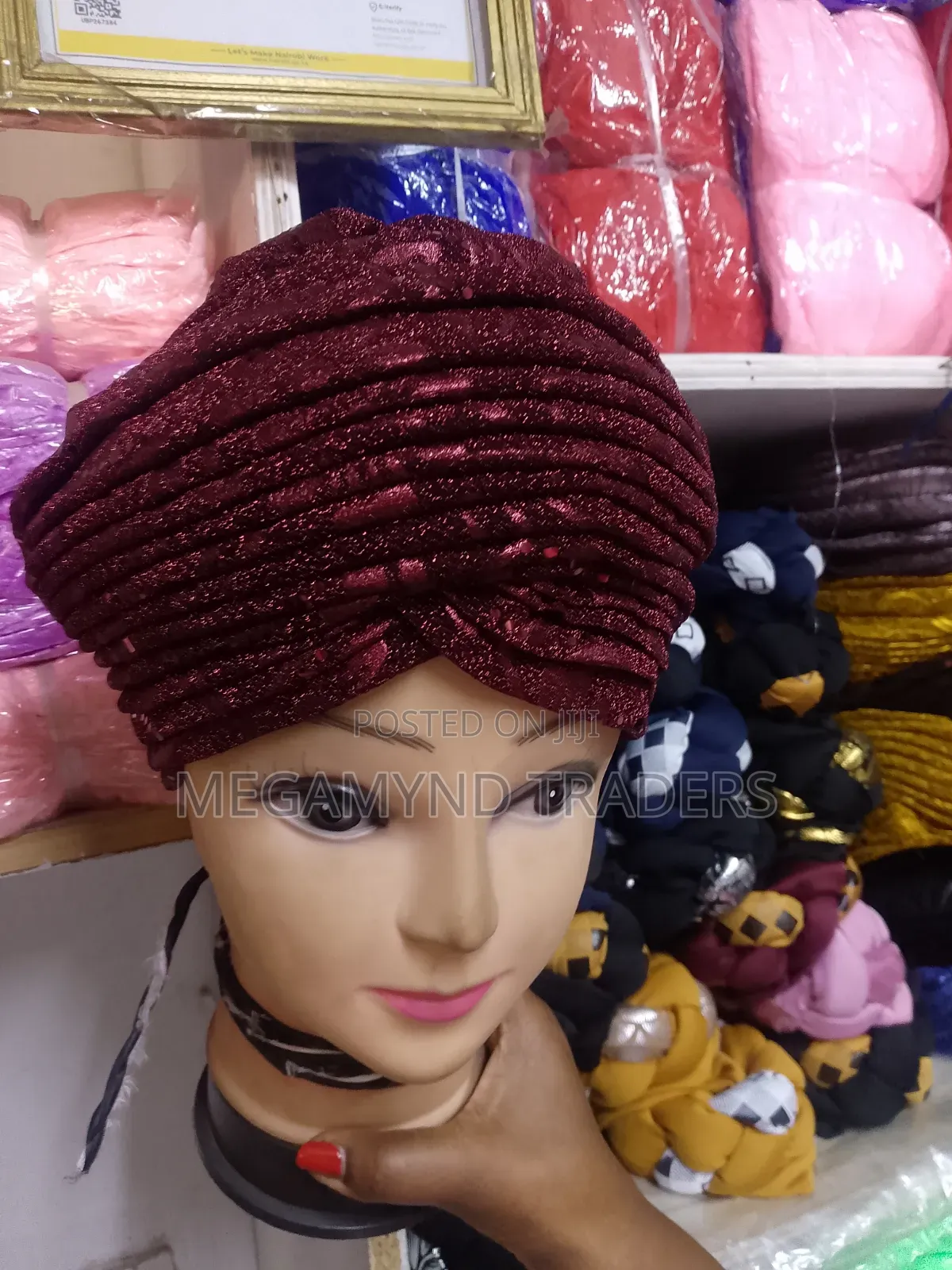 Wedding Turban Cap For Women /African Auto Gele Headtie