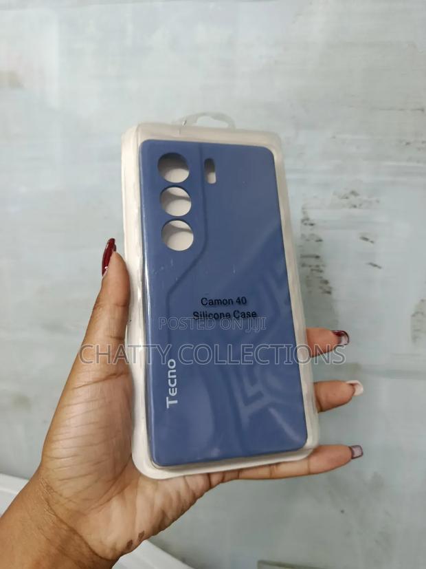 Navy Blue Tecno Camon 40 Silicone Rubber Phone Cases - main view