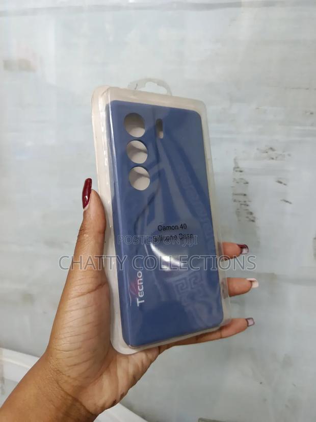 Navy Blue Tecno Camon 40 Silicone Rubber Phone Cases - thumbnail 3