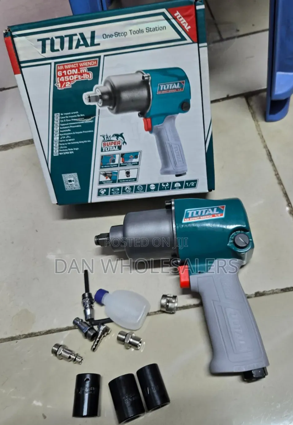 610nm Total Air Impact Wrench 
With 3 Socket Nuts