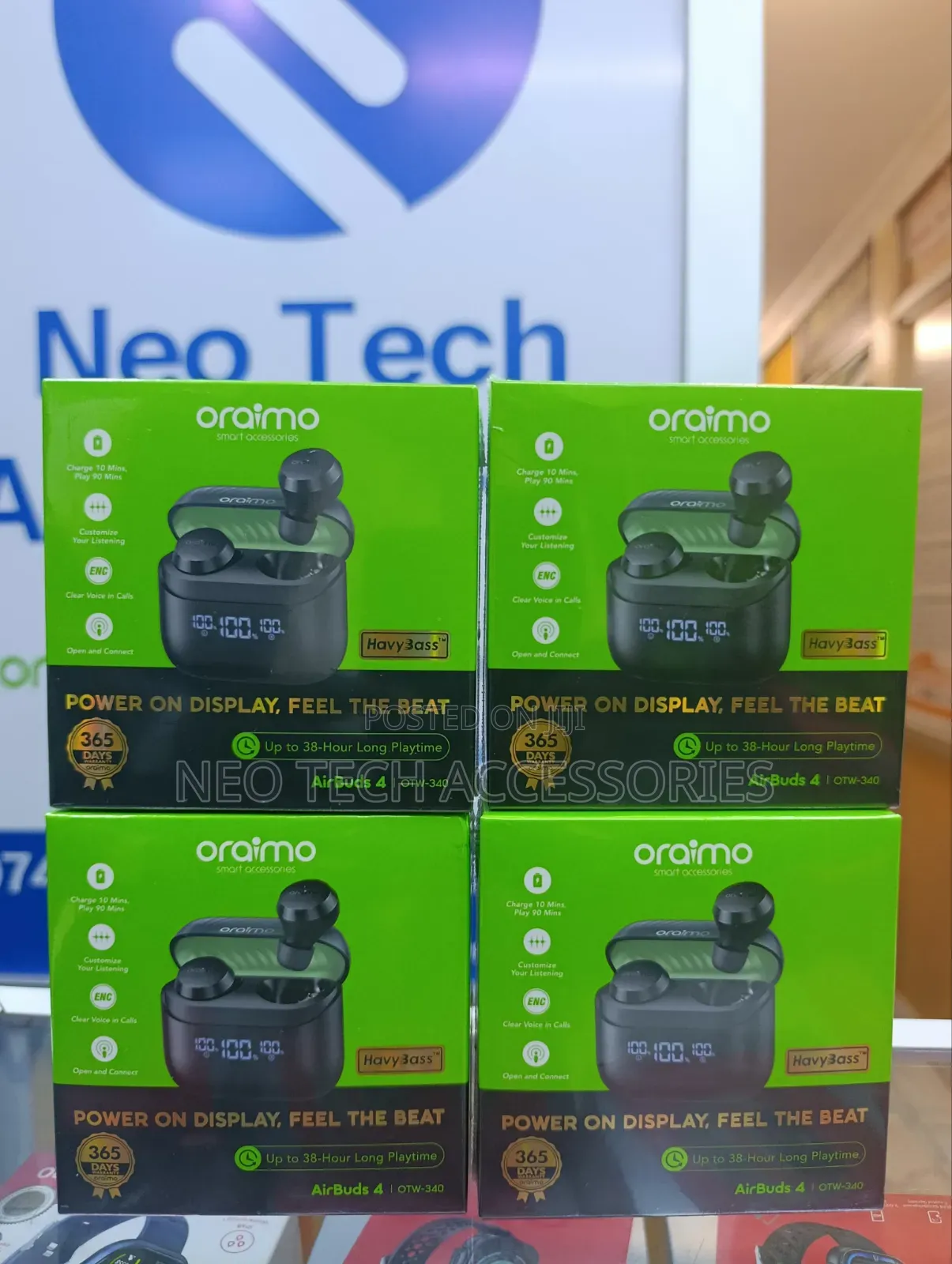 Oraimo Airbuds 4 With Upto 38hours Playtime