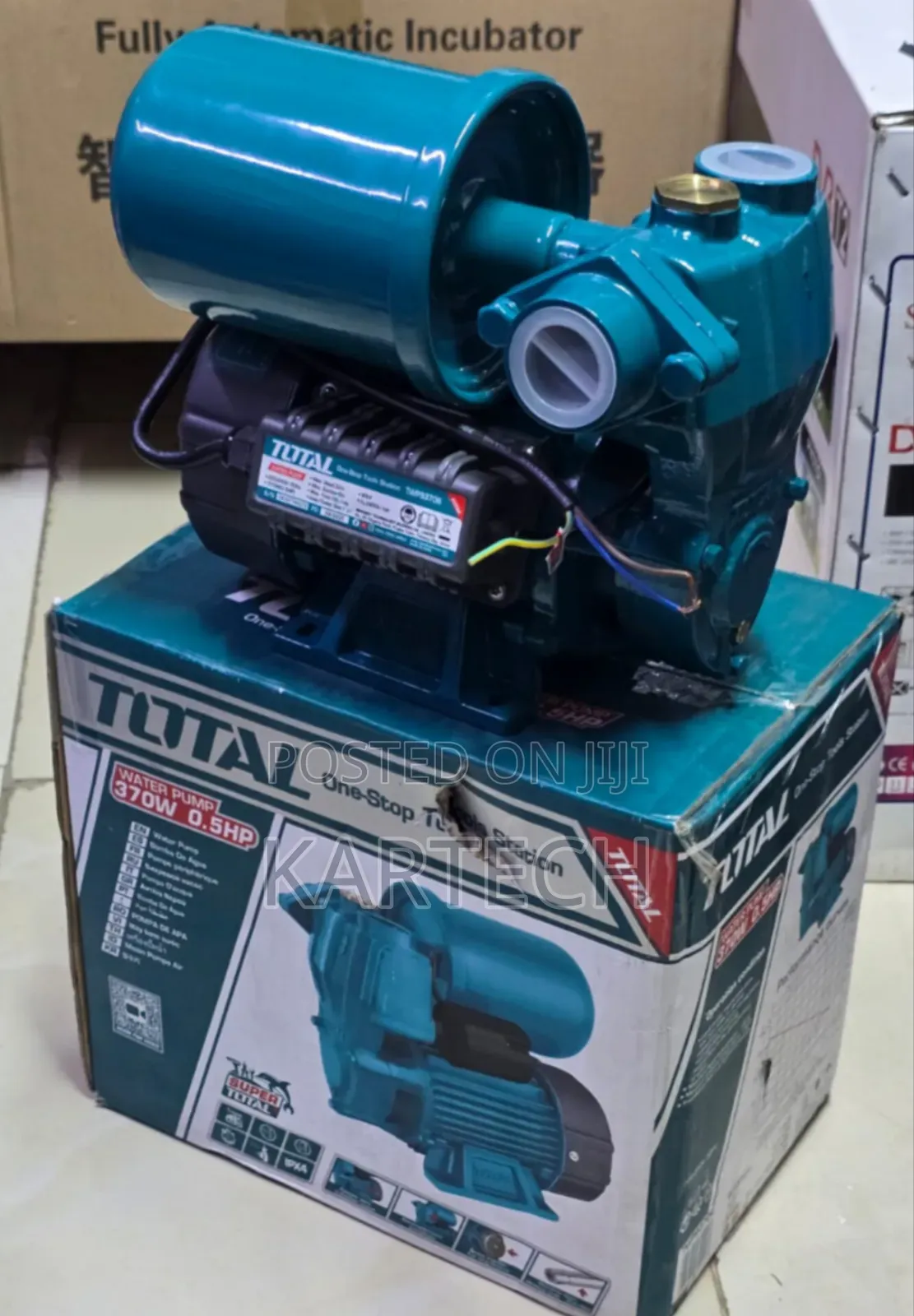 Total 0.5hp Compact Automatic Water Pump 370w With Pressure Tank