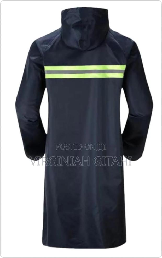 Navy Blue Heavy Duty Rain Coat - thumbnail 2