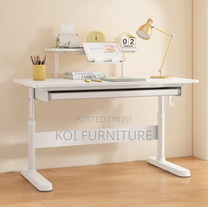 Office Desk : 1m Manual Office Height-Adjustable Study Desk