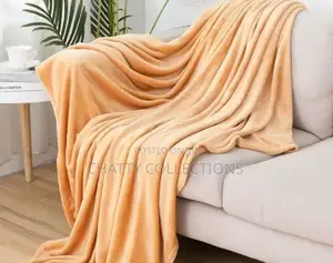 6 by 6 Light Brown Plain Fleece Blanket / Throw Blankets