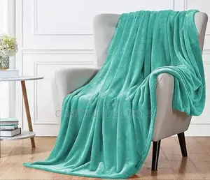 6 by 6 Turquoise Blue Plain Fleece Blankets / Throw Blankets
