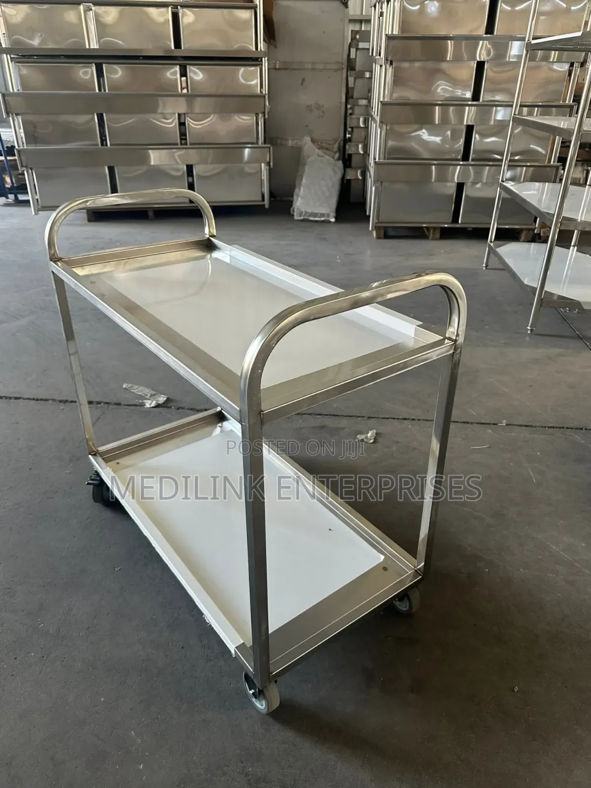 Modern Ss 304 Hospital Two Tyer Trolley