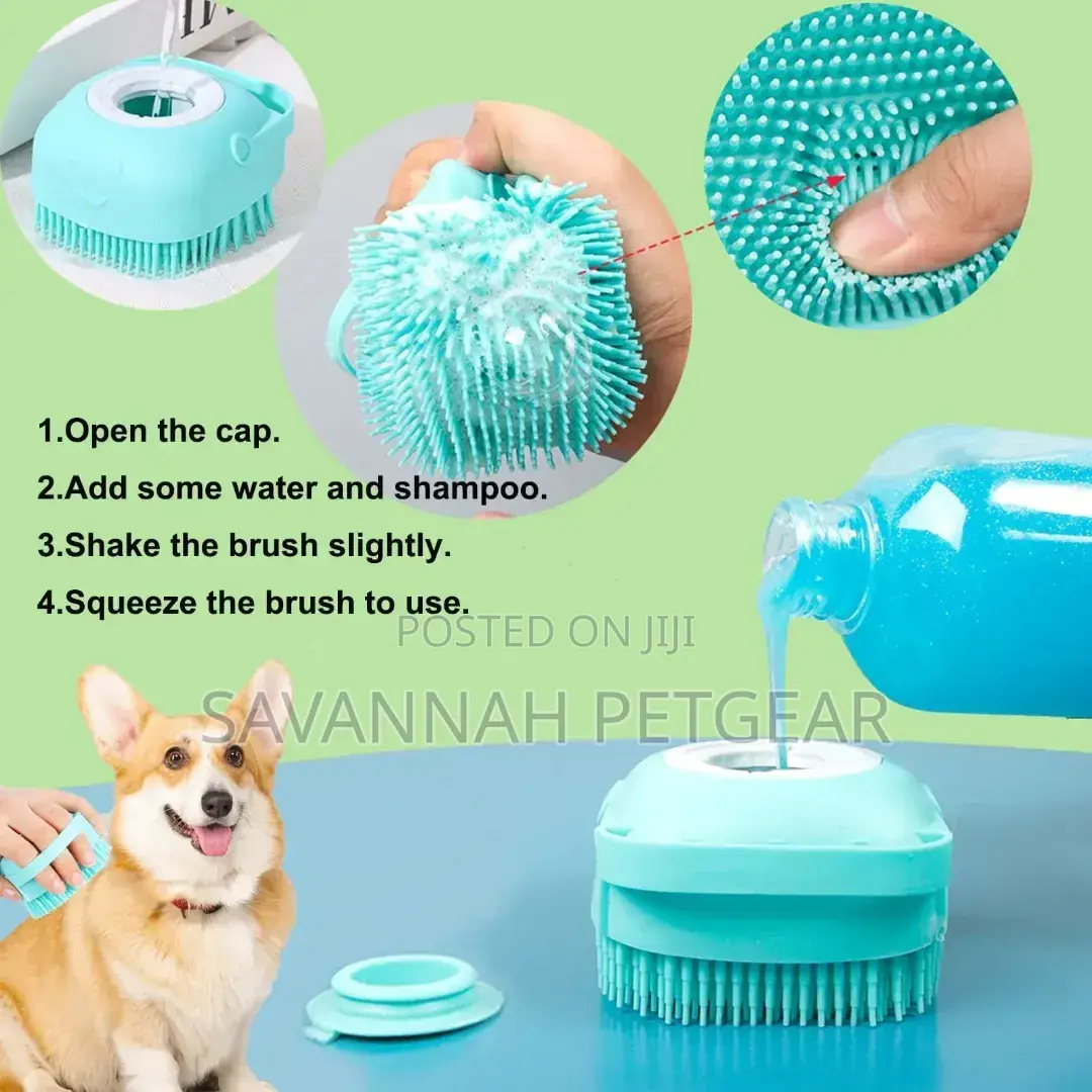 Professional Soft Silicone Pet Grooming Brush For Shampoo