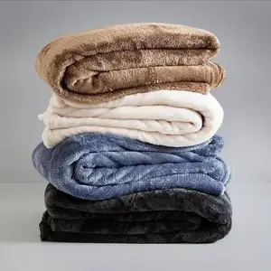 6 by 6 Plain Comfy Fleece Blanket/ Throw Blankets