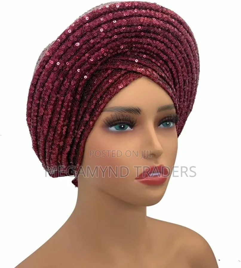 Wedding Turban Cap For Women /African Auto Gele Headtie