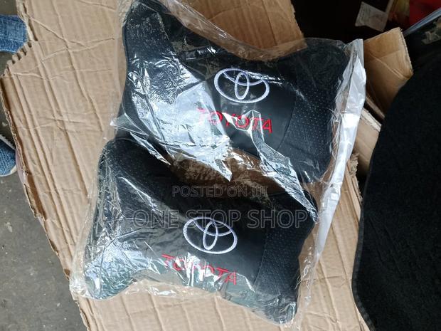 2x Toyota Car Neck Pillow Pu Leather Travel Pillow