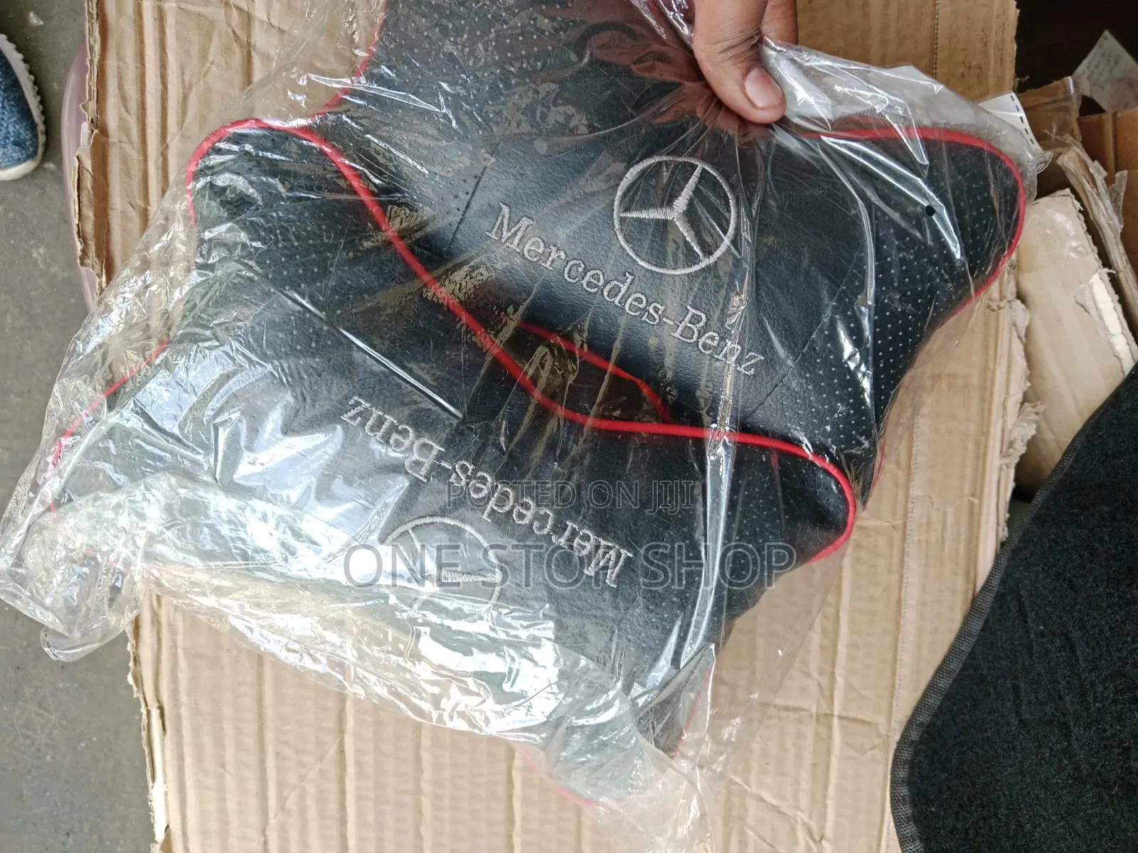 2pc Neck Rest Cushion Pillow With Mercedes Benz Logo