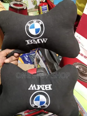 2pc BMW Logo Breathable Washable Neck Car Pillows