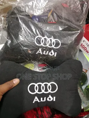2x Branded Audi Polyester Car Pillocushions Neckrest Support