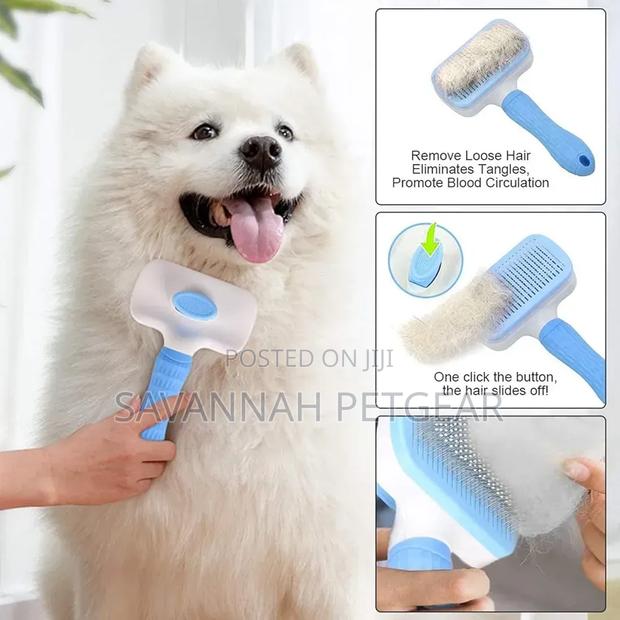 Self Cleaning Pet Slicker Brushes With Smooth Handle