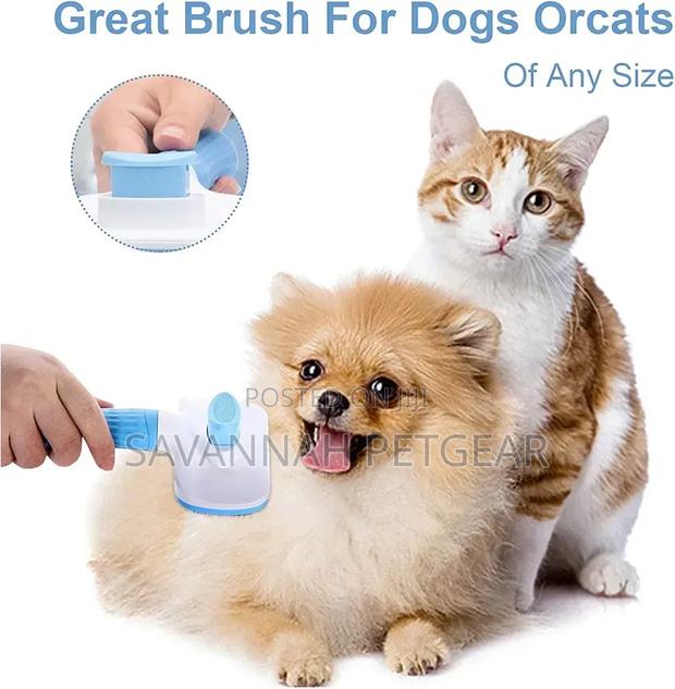 Self Cleaning Pet Slicker Brushes With Smooth Handle - thumbnail 2
