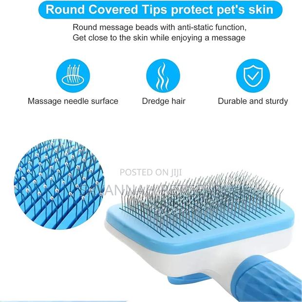 Self Cleaning Pet Slicker Brushes With Smooth Handle - thumbnail 4