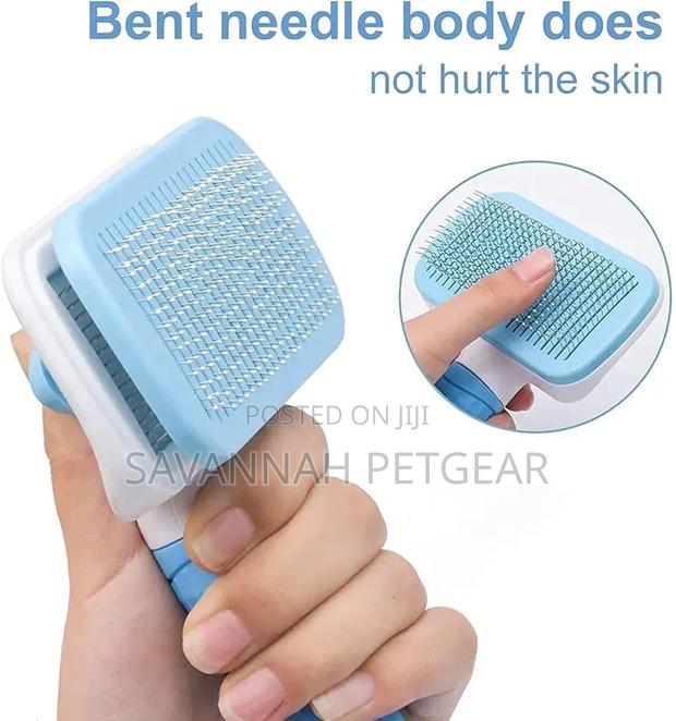 Self Cleaning Pet Slicker Brushes With Smooth Handle - thumbnail 5