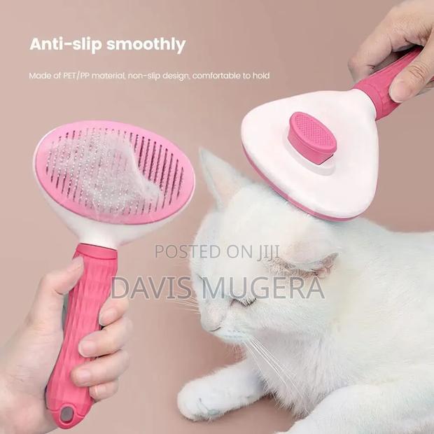 Professional Hair Shedding Brush for Dogs Pet Care Comb (Pink)