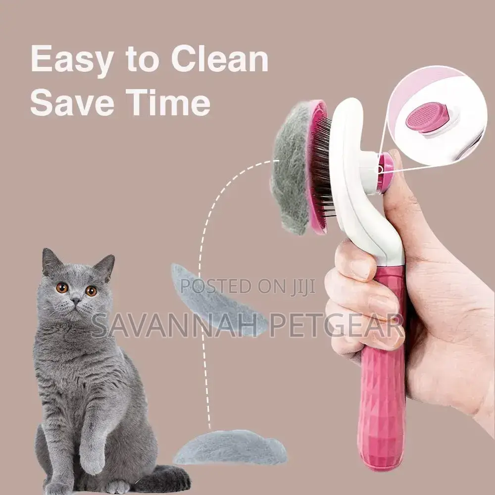 Professional Hair Shedding Brush for Dogs Pet Care Comb (Pink)