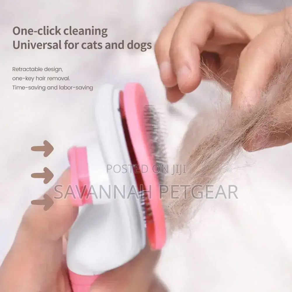 Professional Hair Shedding Brush for Dogs Pet Care Comb (Pink)