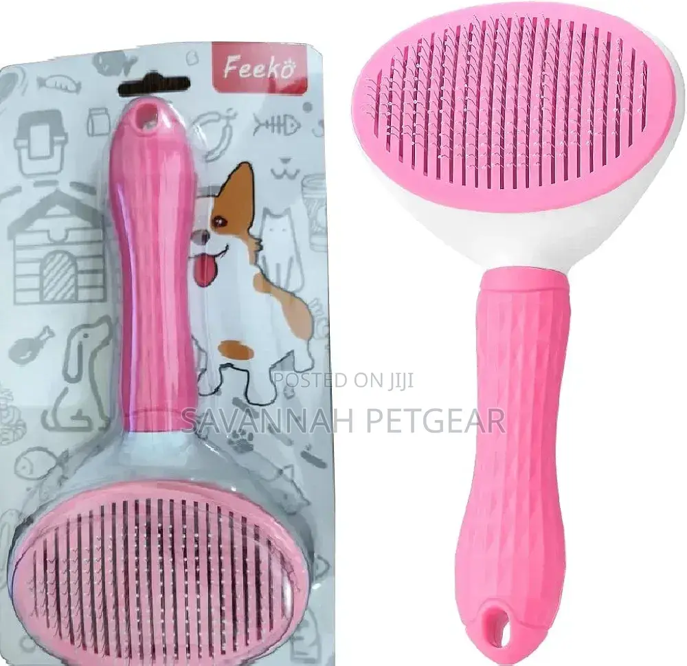 Professional Hair Shedding Brush for Dogs Pet Care Comb (Pink)