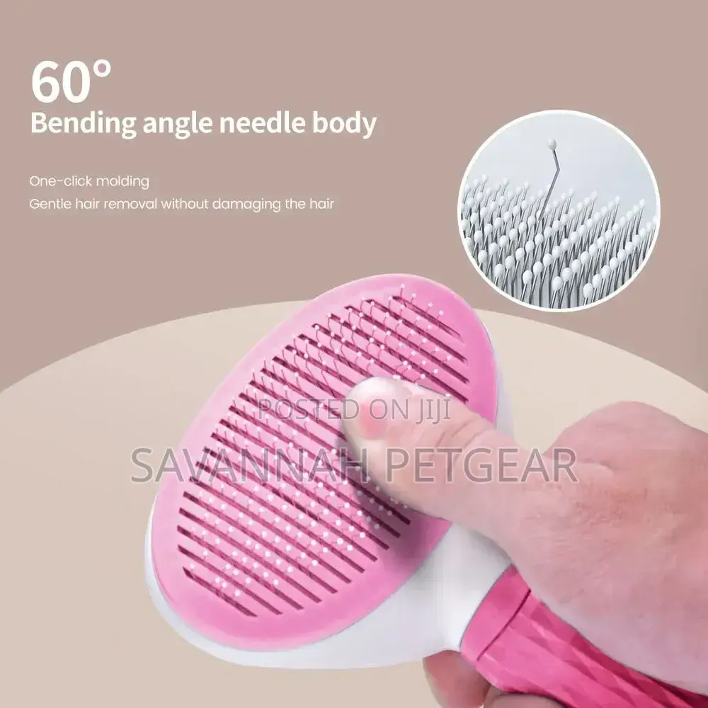 Professional Hair Shedding Brush for Dogs Pet Care Comb (Pink)