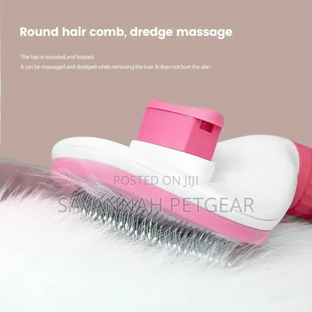 Professional Hair Shedding Brush for Dogs Pet Care Comb (Pink)