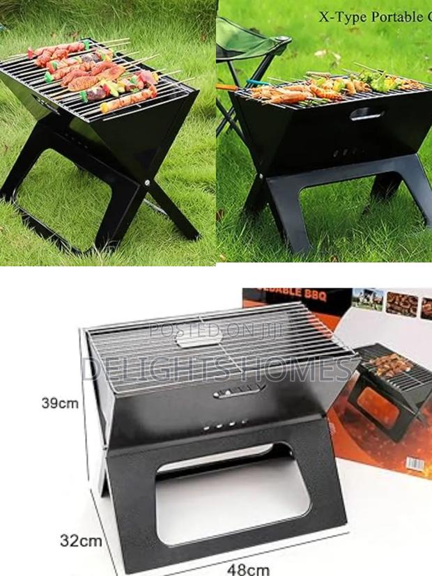 Heavy Portable Barbecue Charcoal Grill X-type-p